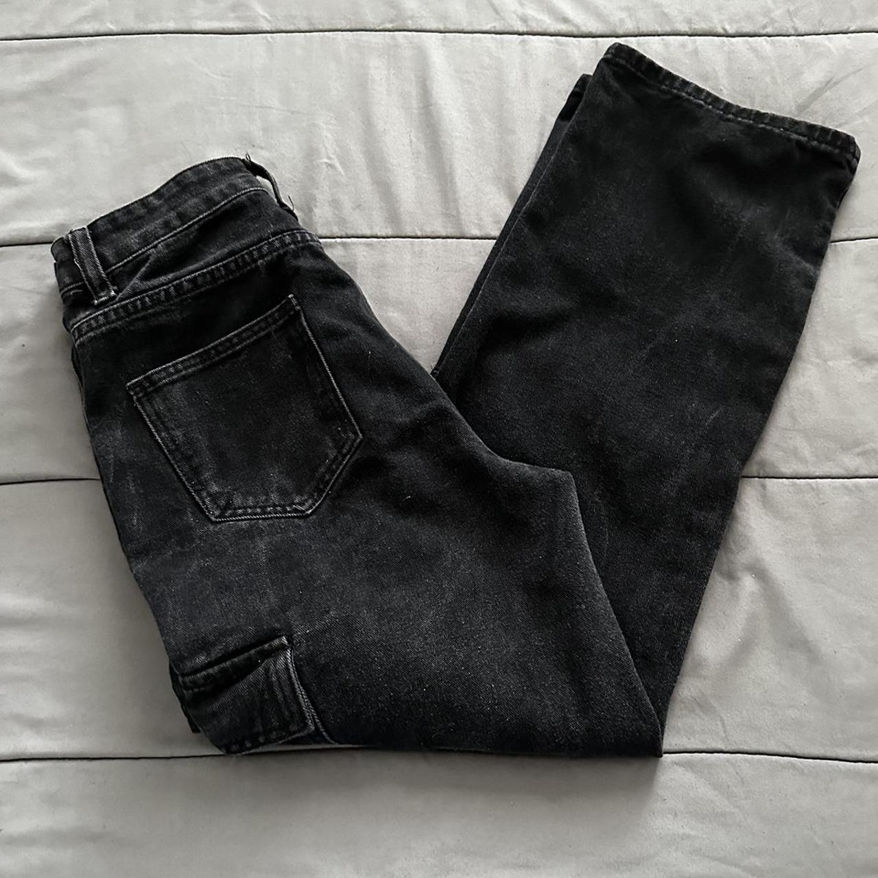 SHEIN PETITE High Waist Flap Pocket Cargo Jeans - Depop