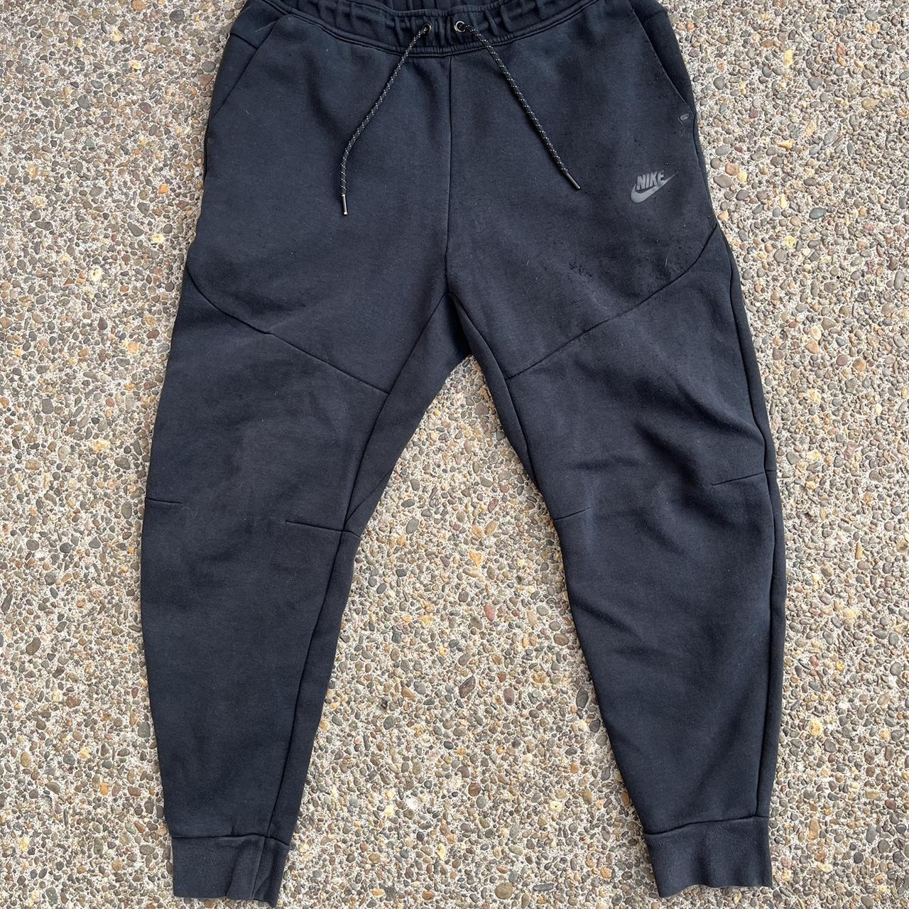 Black Nike Tech pants Pretty clean, some wear Size... - Depop