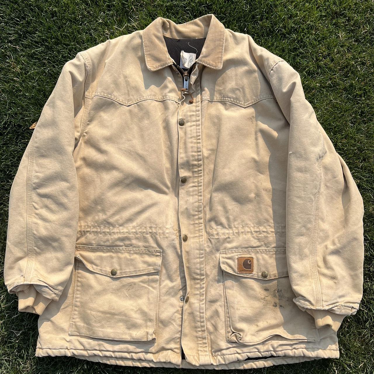 1999 Vintage Carhartt Jacket Some flaws and stains... - Depop