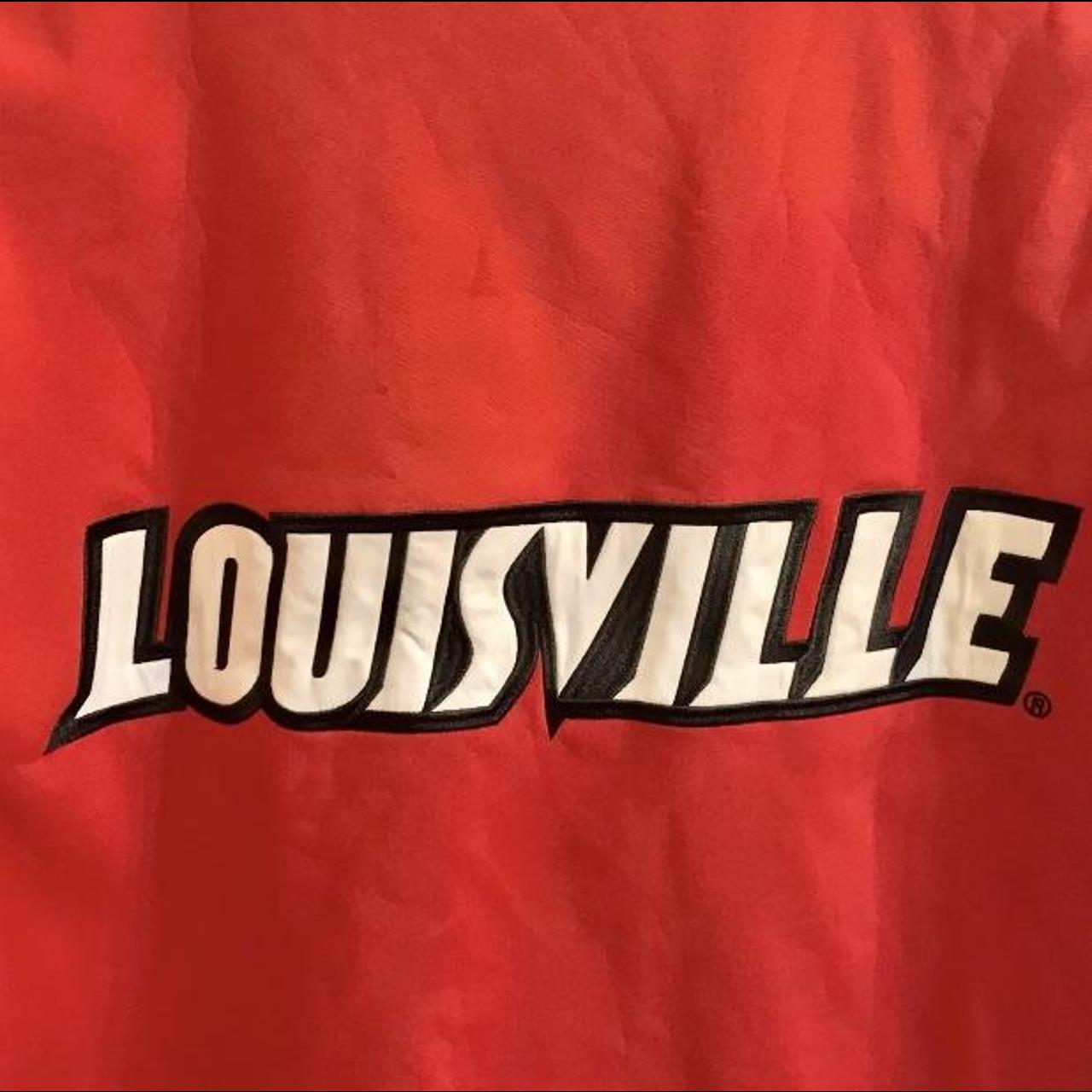 Louisville Cardinals Jacket Men's Black Red 58 - Depop