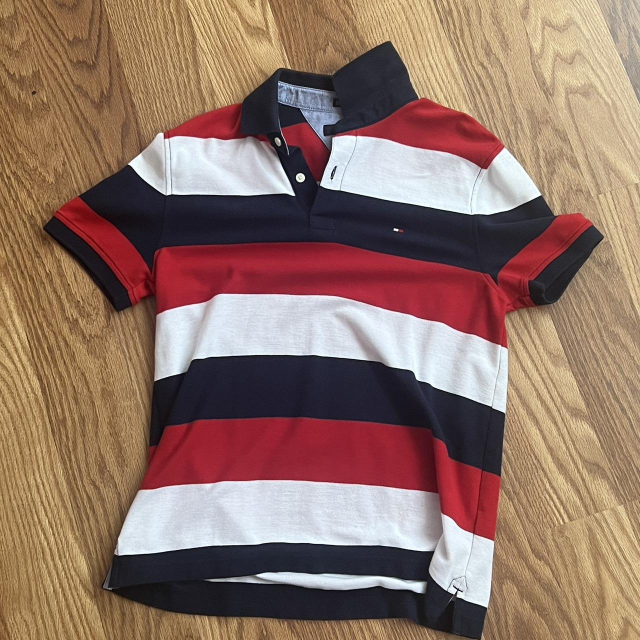 Tommy hillfiger polo shirt use few times barely wear - Depop