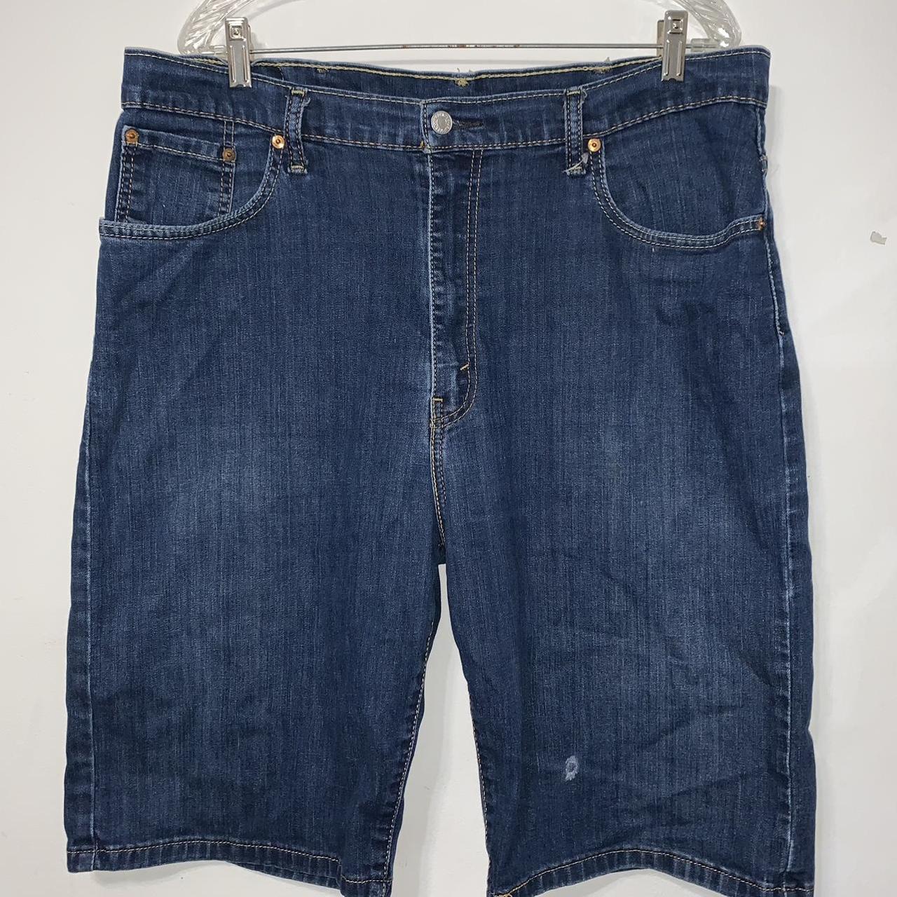 Levi's Dark Denim Jean Shorts Size 38 - Depop