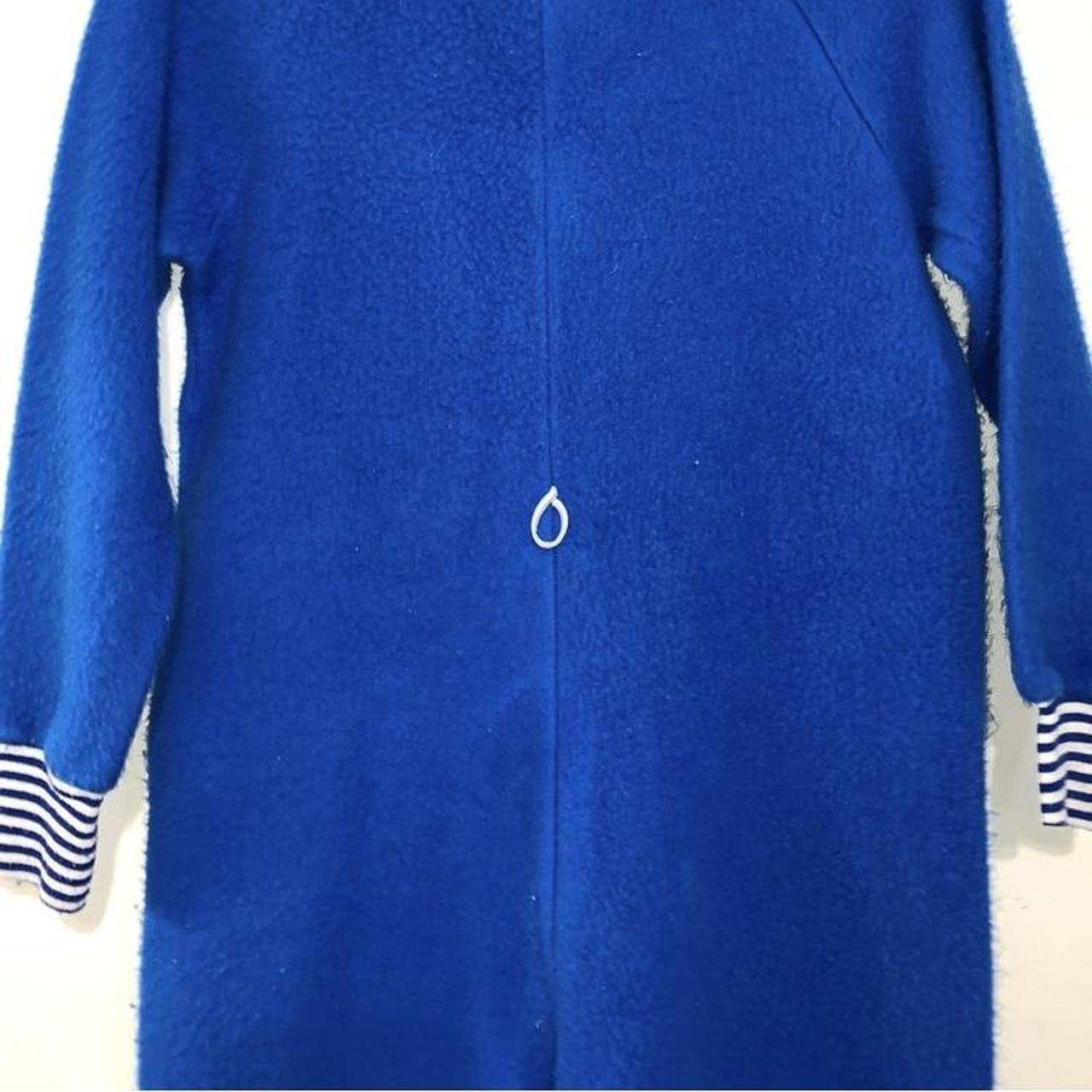 Vintage Blue Onesie All In One Fleece Pajamas Small... - Depop