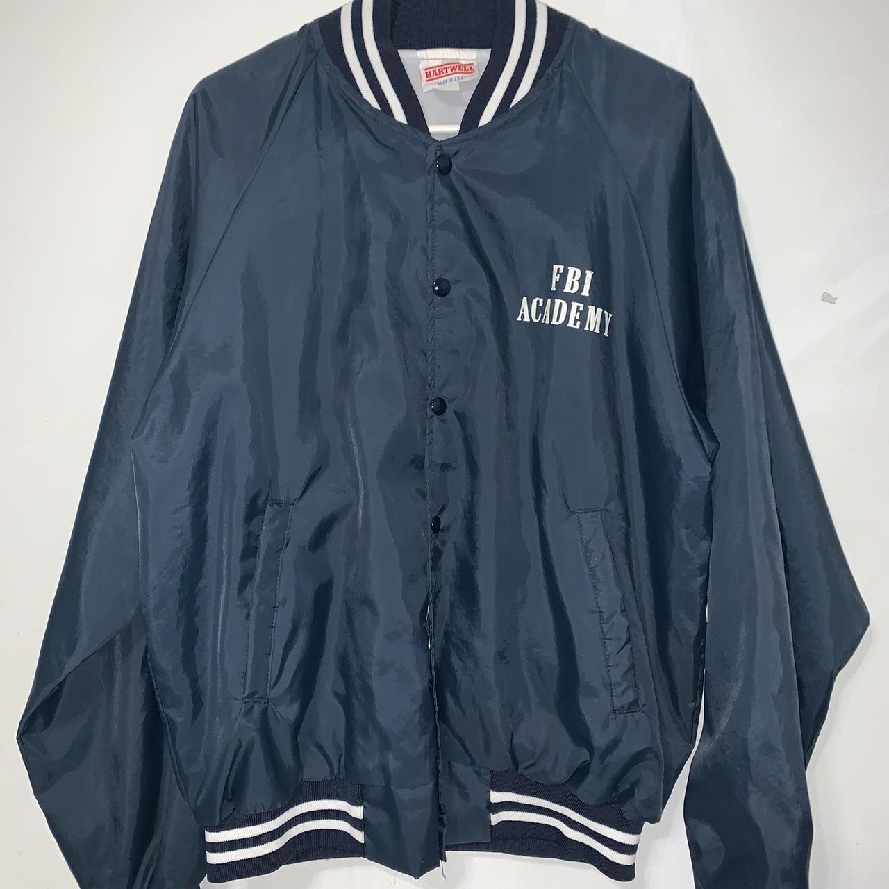 Vintage 80's FBI Academy Windbreaker Jacket Size... - Depop