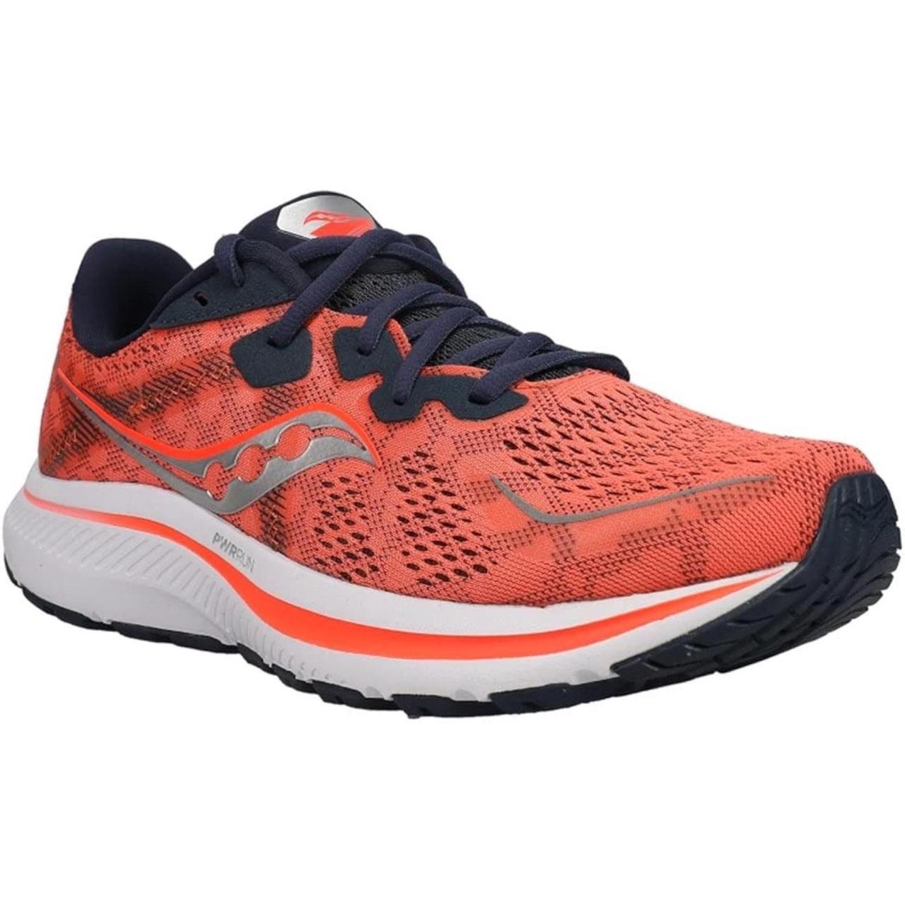 Saucony Omni 18 running shoes in orange and black