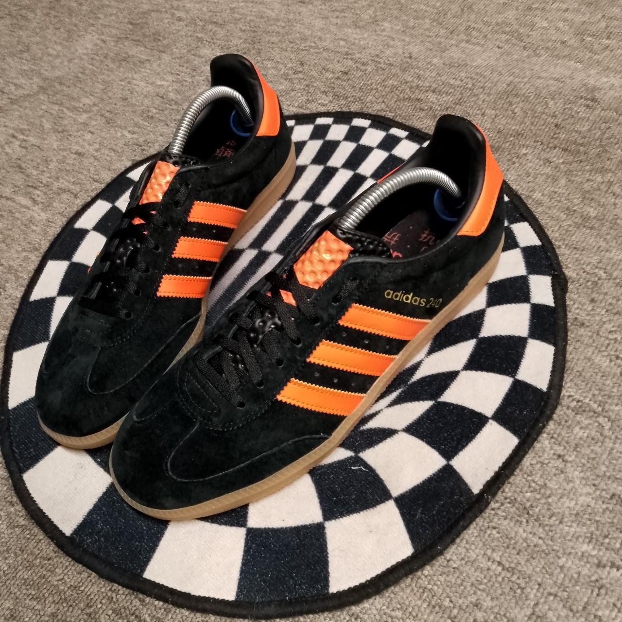 Adidas 240 Black Orange Samba gum soul not soft