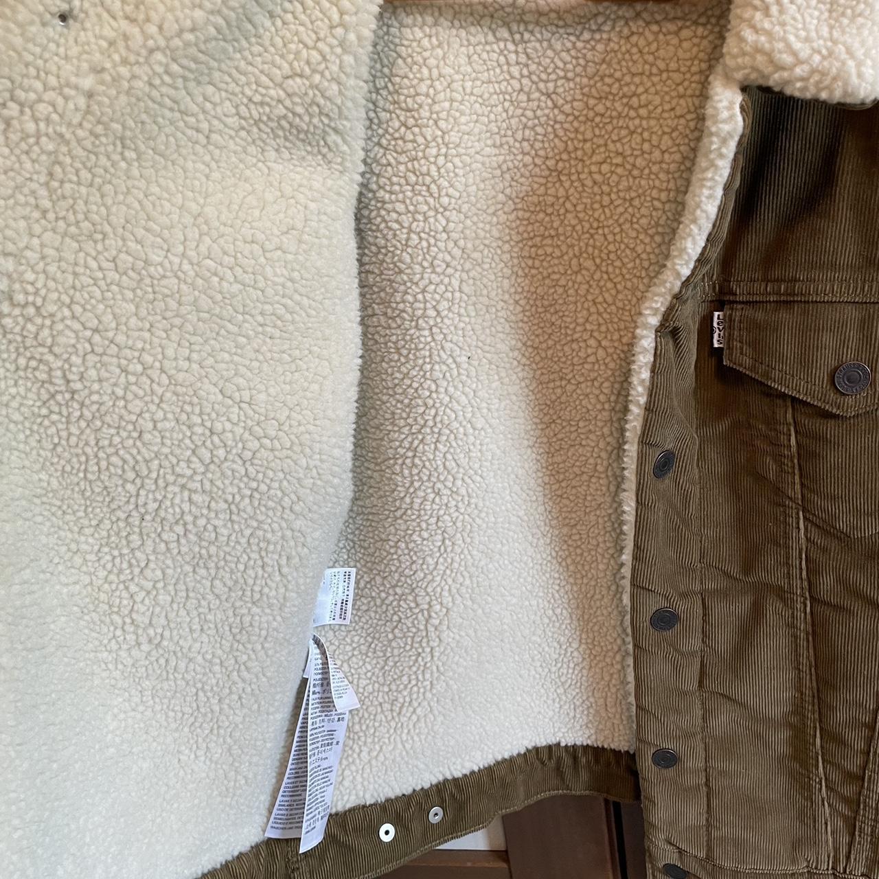 Levi Brown corduroy Sherpa lined jacket Only worn... - Depop
