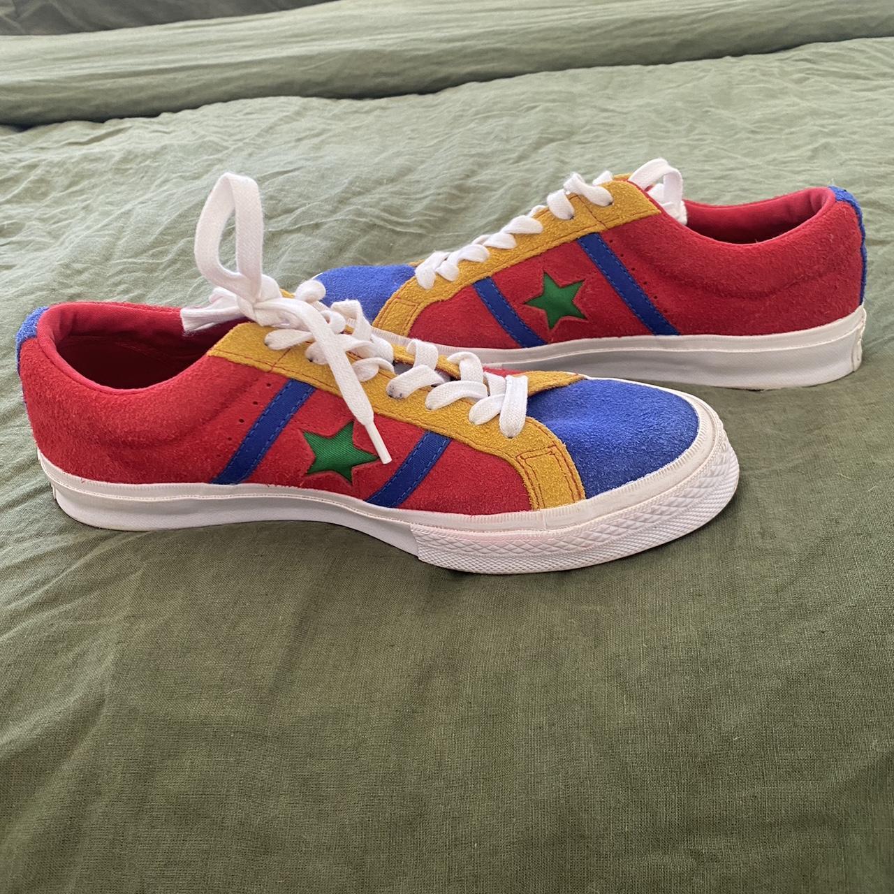 Converse One Star Academy Low Enamel Red Blue. Depop