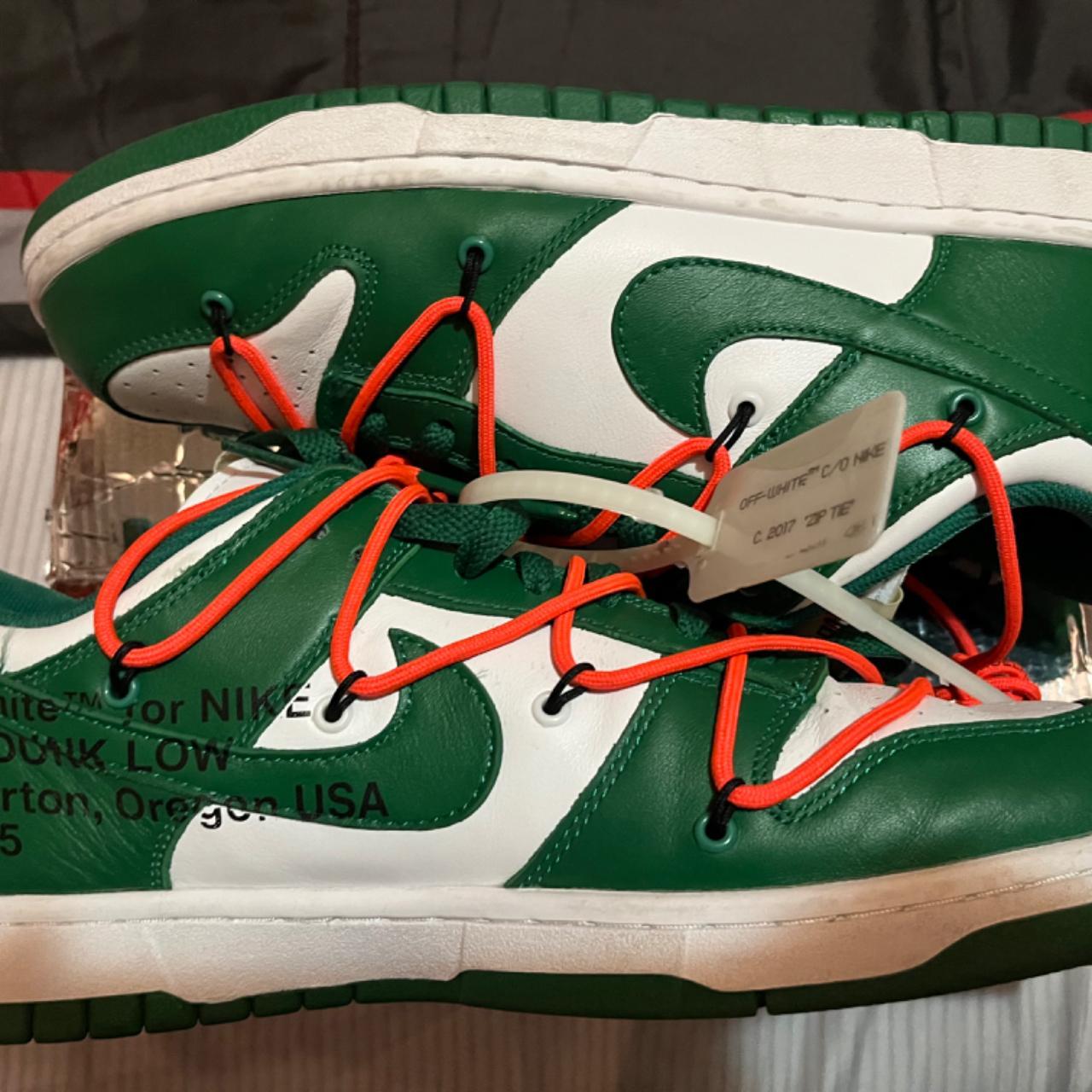 Green white-dunks - Depop