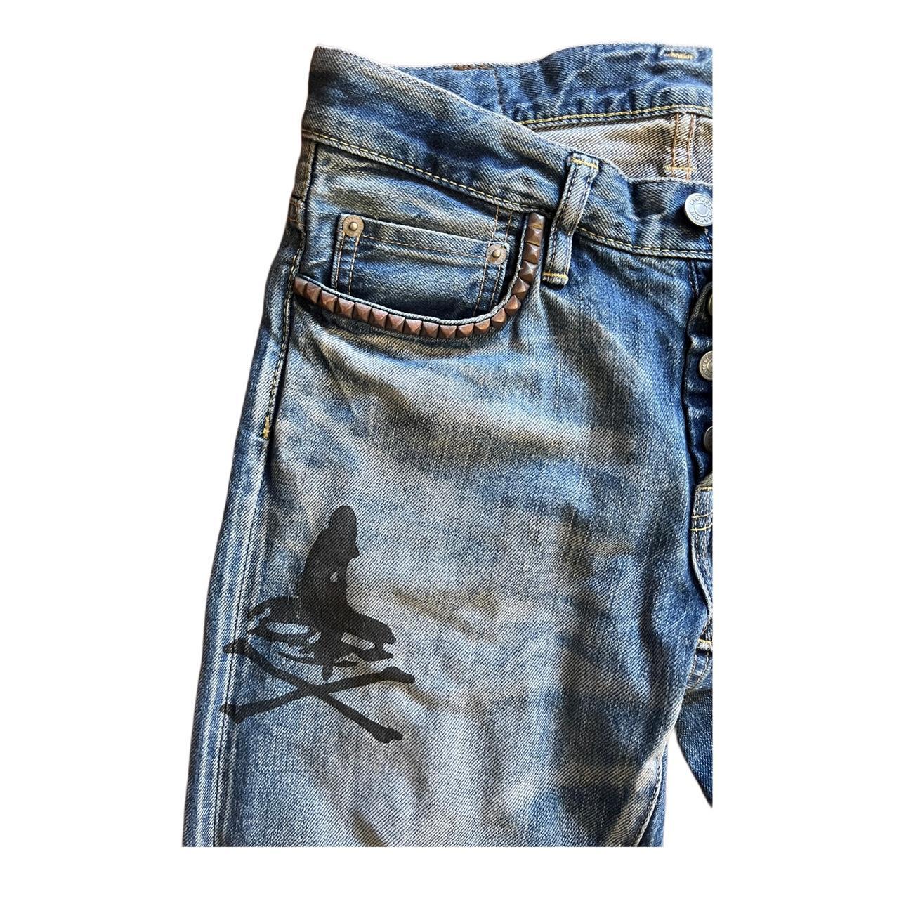 HYSTERIC GLAMOUR VINTAGE 90'S STUDDED SKULL JEANS!!! | Depop HYSTERIC GLAMOUR VINTAGE 90'S STUDDED SKULL JEANS!!! | Depop