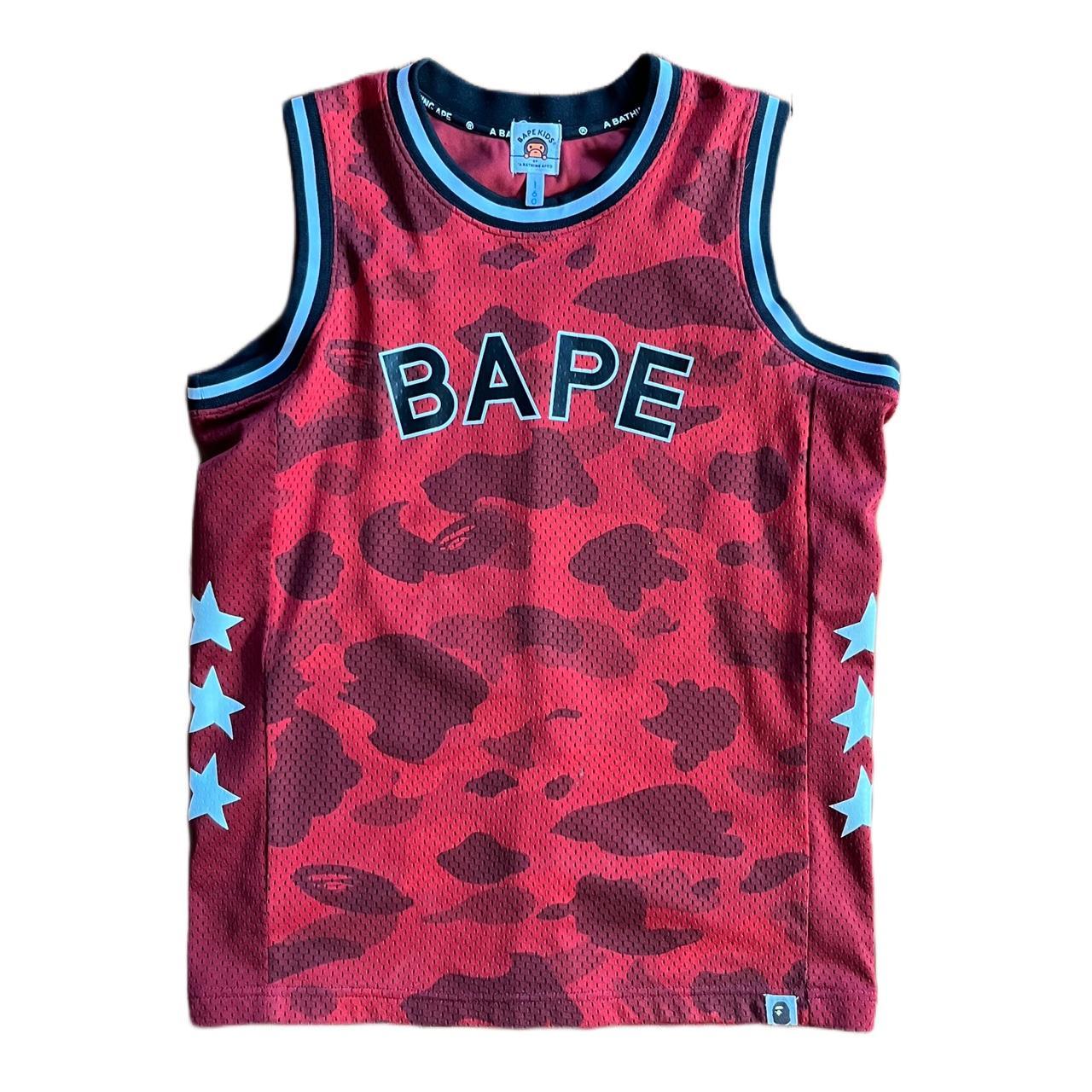 Bathing Ape BAPE 88 star jersey Red camo Ft