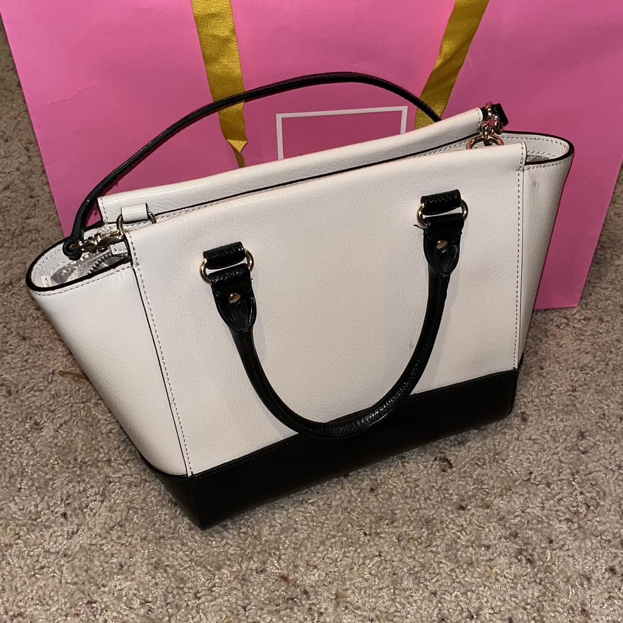 Kate Spade Laser Cut Saffiano Leather White Dome Satchel Crossbody Pur –  Jubilee Thrift