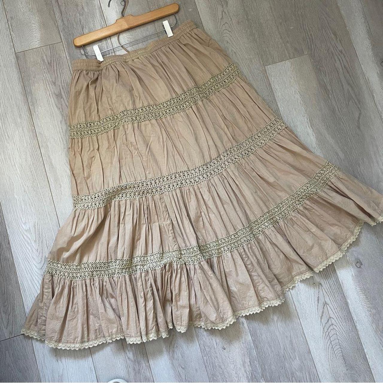 Preloved Women's Midi Skirt - Tan - L – Bohemian … - image 4