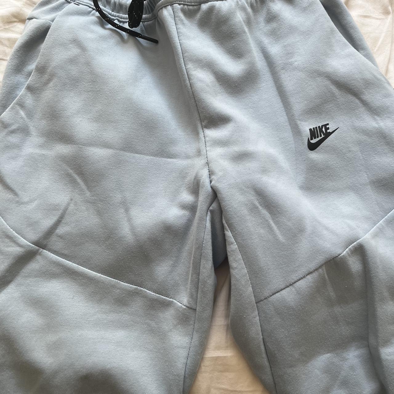 Light blue Nike tech fleece bottoms. Good condition... - Depop