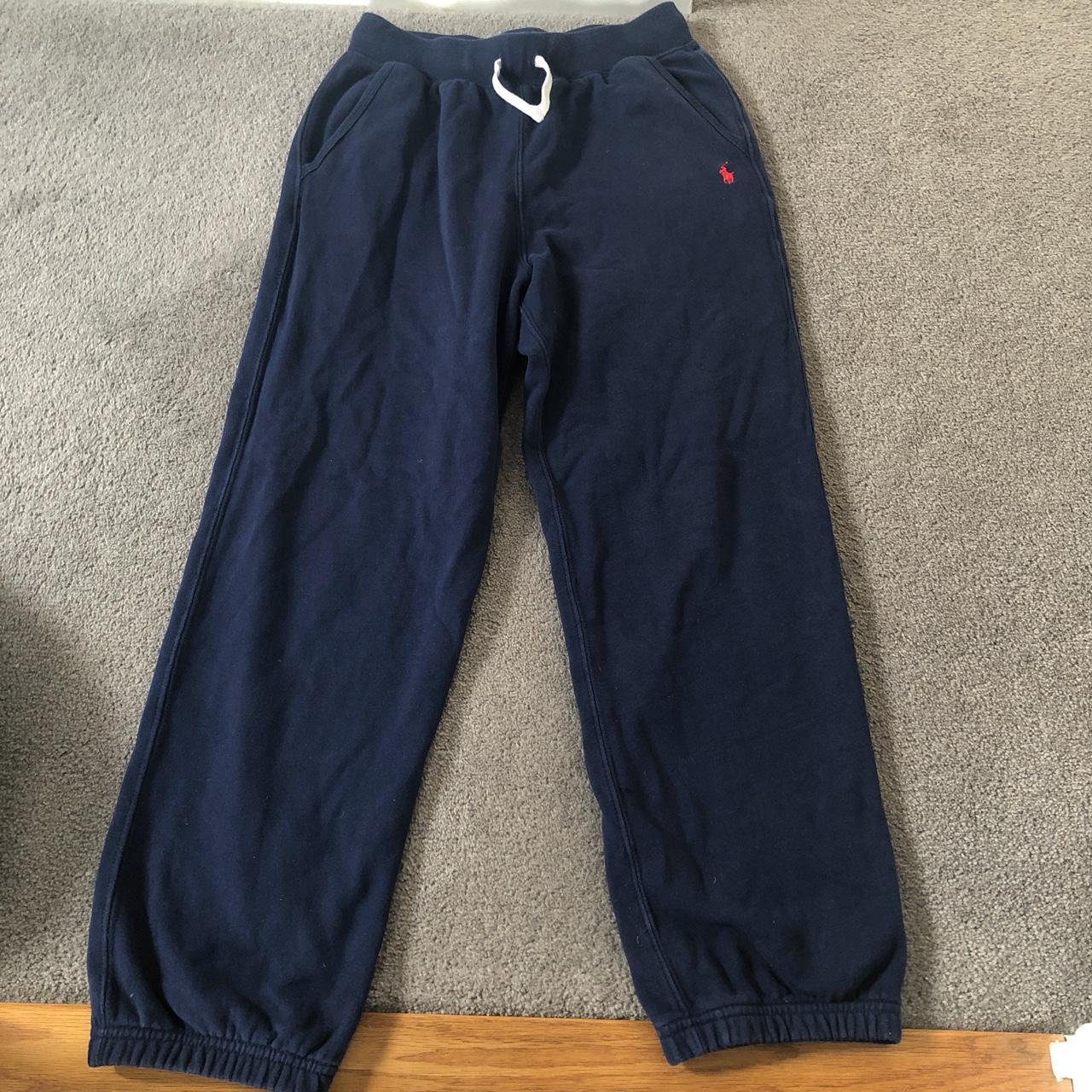 Ralph Lauren navy joggers Age 10-12 Very good condition - Depop