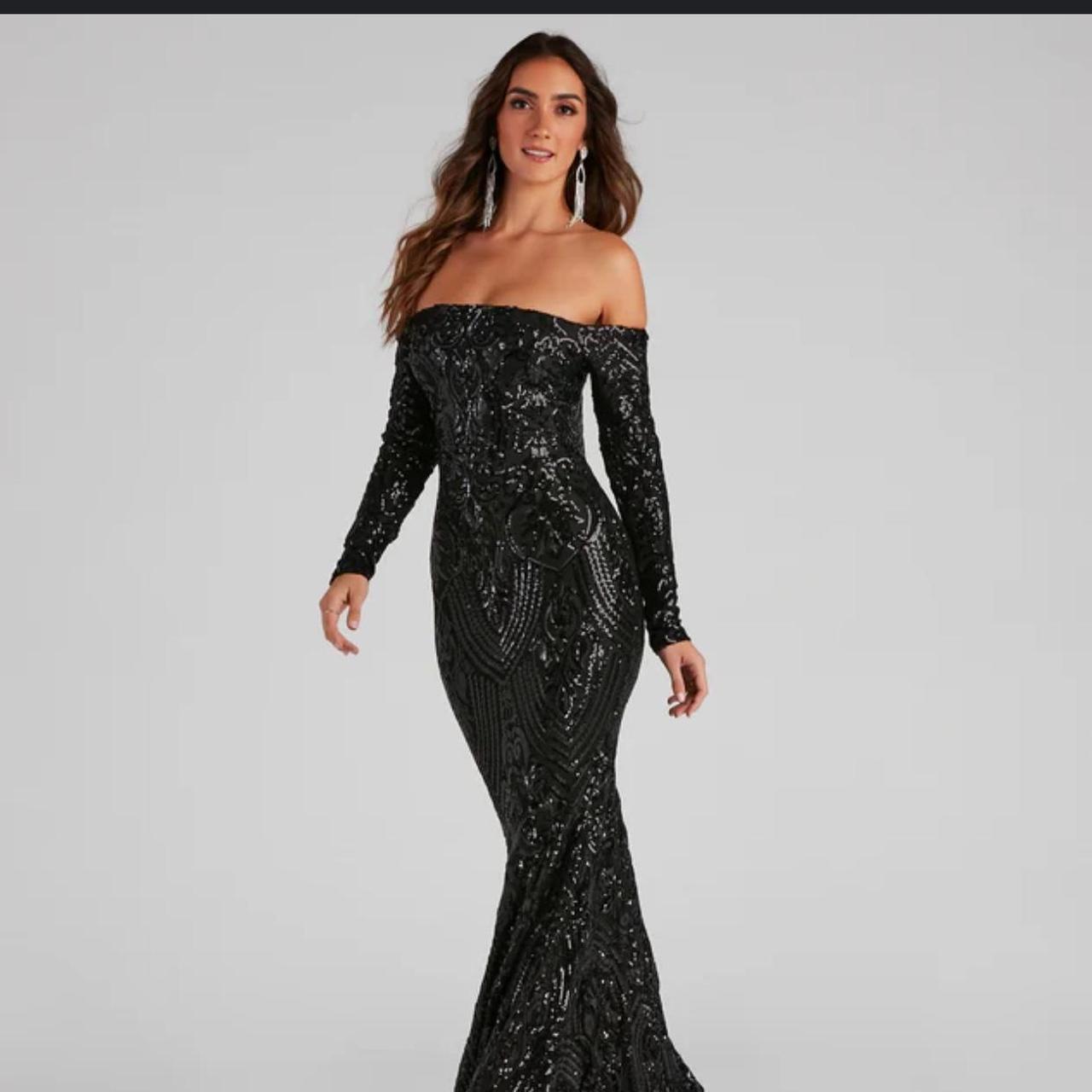 Windsor black sequin Sierra prom dress Only been