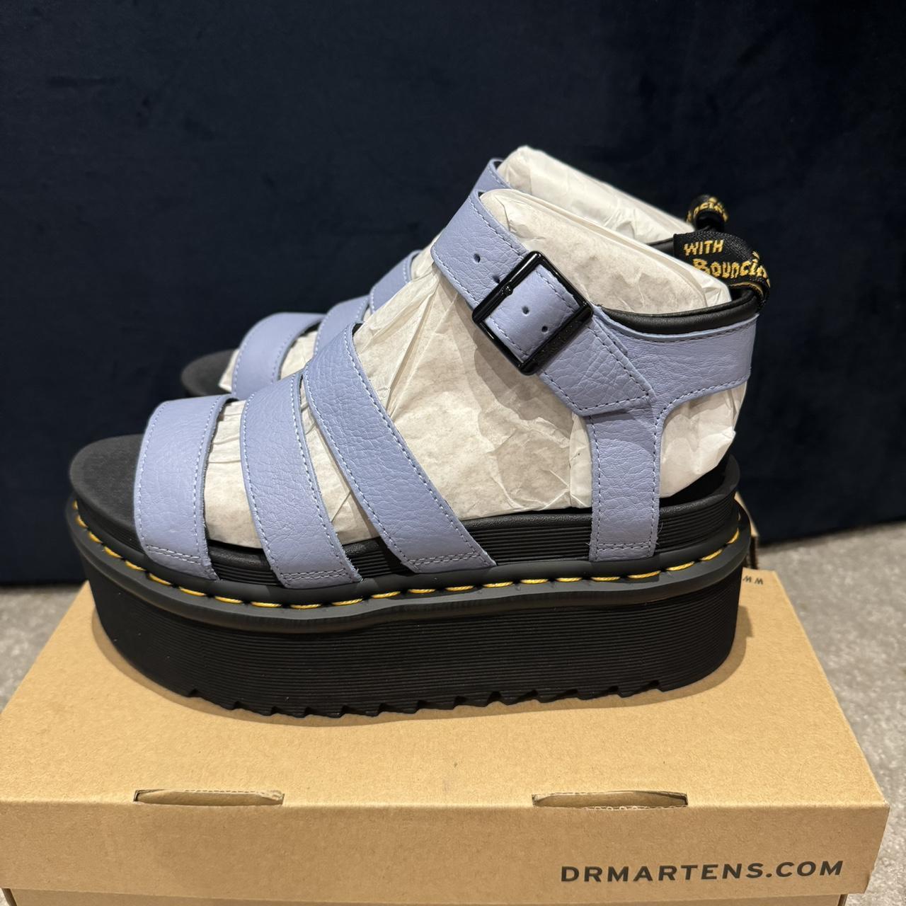 Dr Martens Blaire Quad Zen Blue Pisa Leather Size. Depop