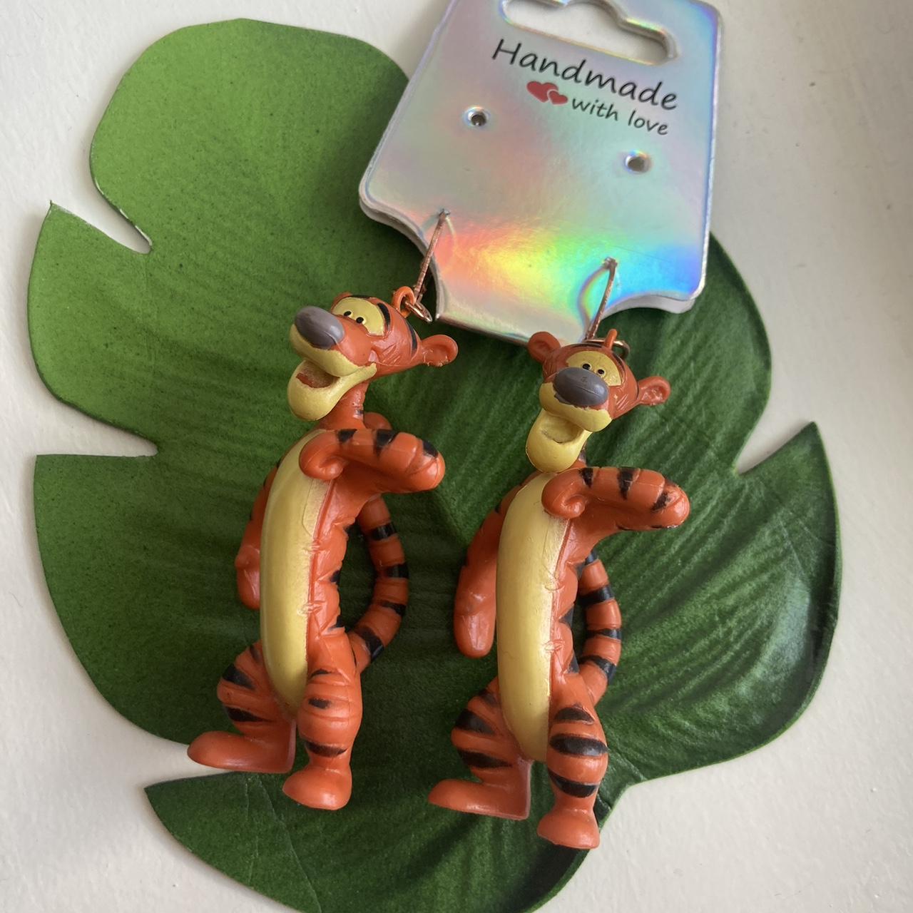 Handmade Winnie the Pooh figure earrings! Two
