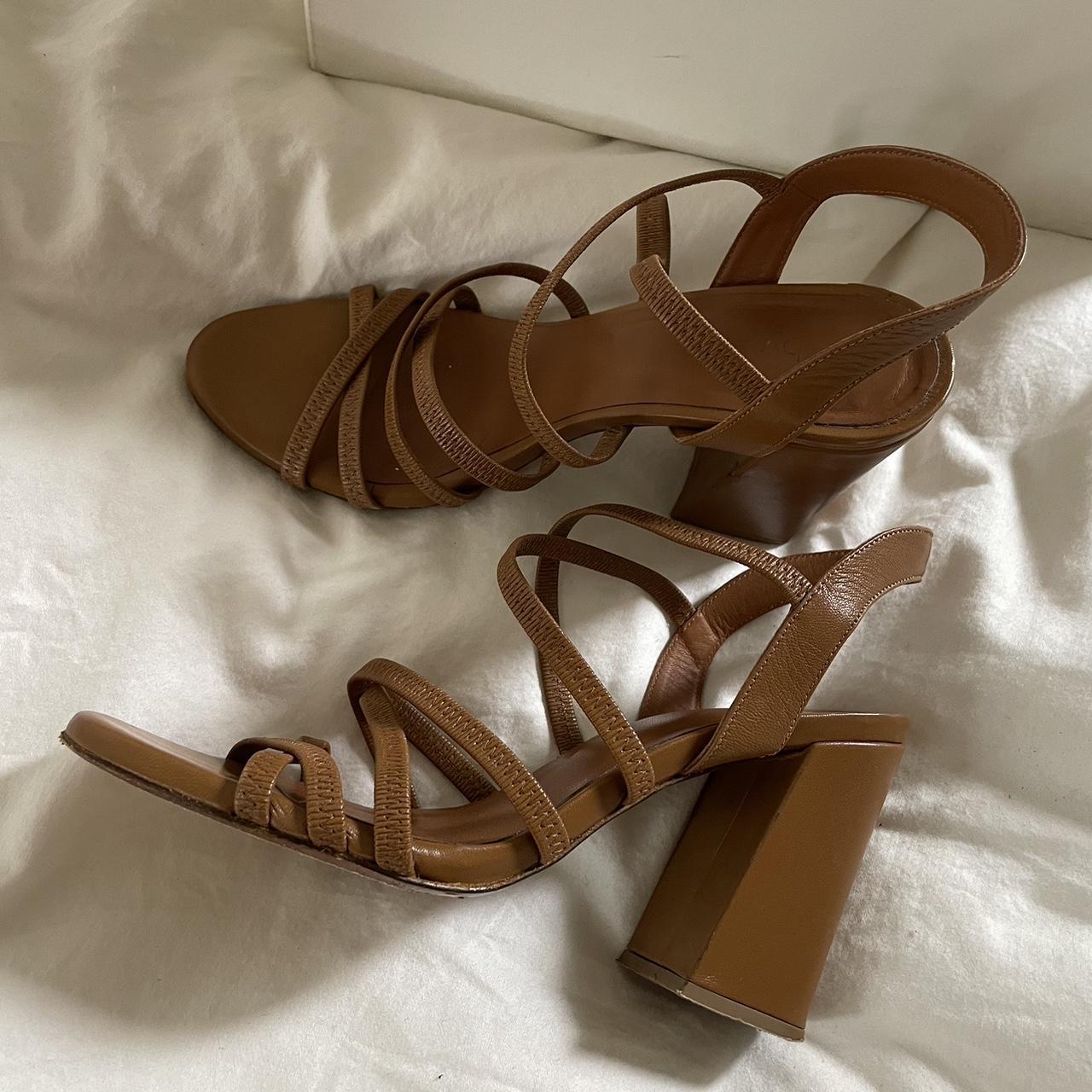 By Far Berta sandals in brown size 38. elastic