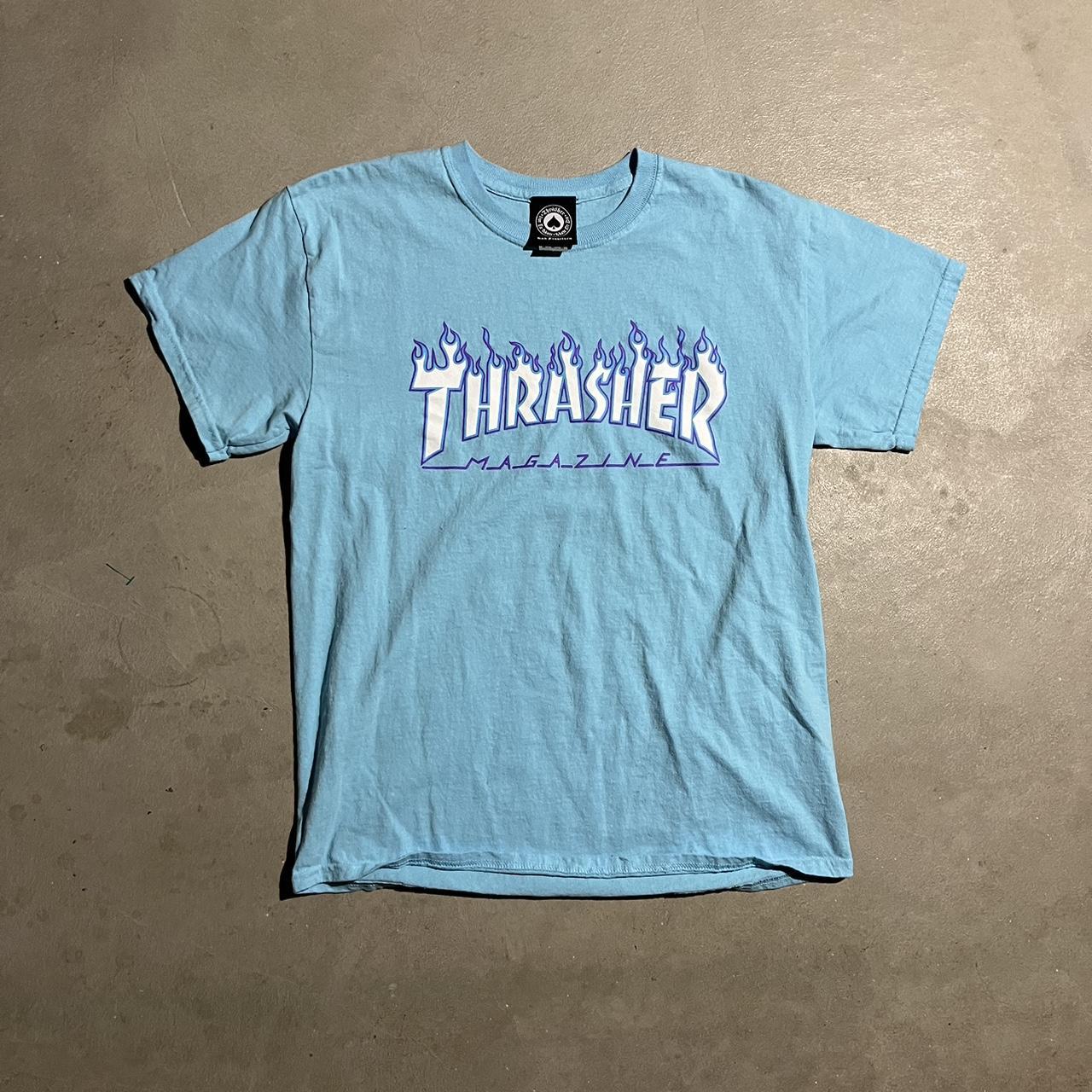 light blue thrasher shirt