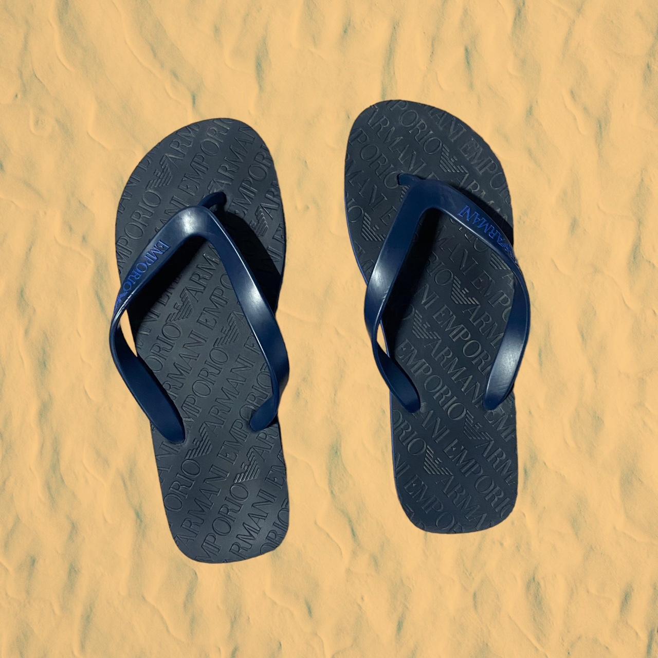 mens flip flops armani