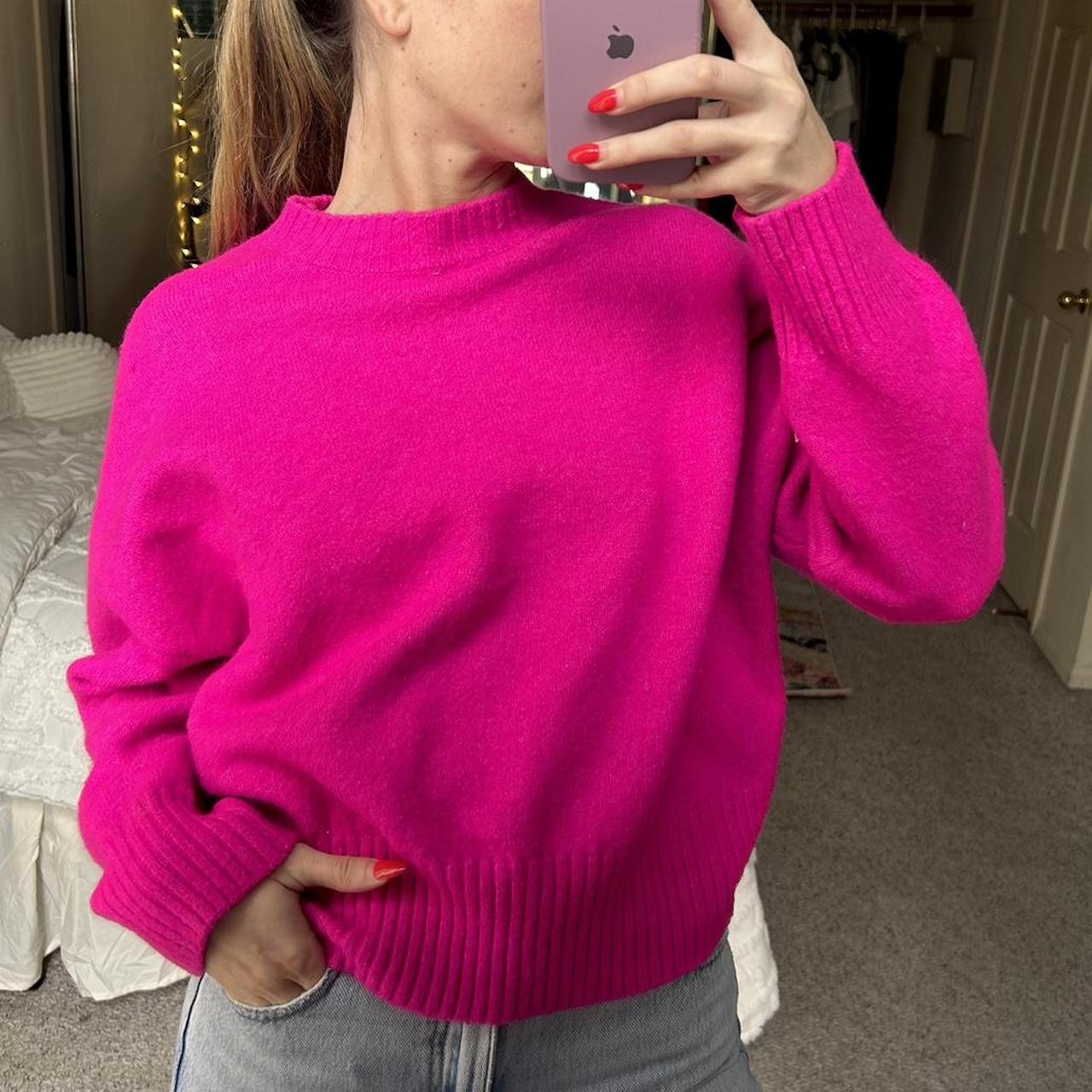 Pink Zara sweater! Only worn once and in excellent... Depop