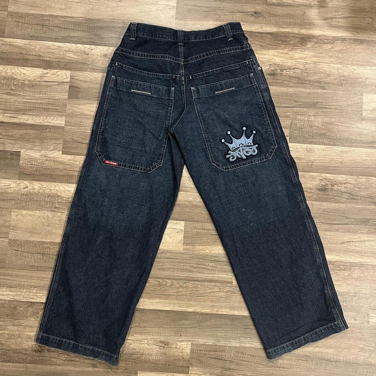 90s Jnco tribal crown jeans size 33x32 in perfect... - Depop