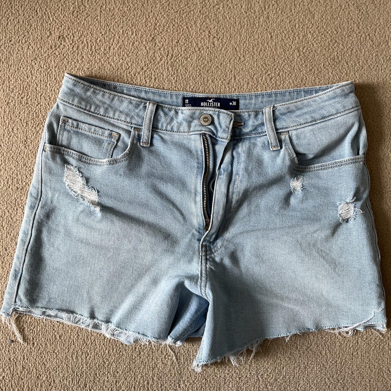 Hollister Women’s Ultra High-Rise Denim Shorts - Depop