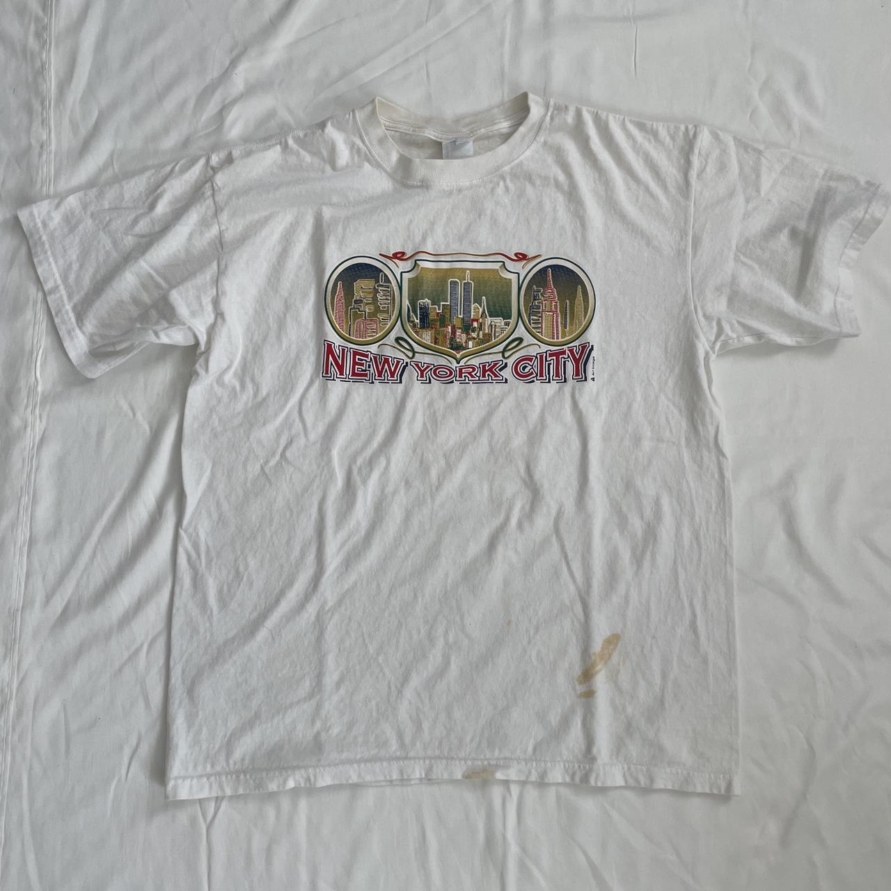Vintage Anvil Tagged NYC Shirt -size L -stain... - Depop
