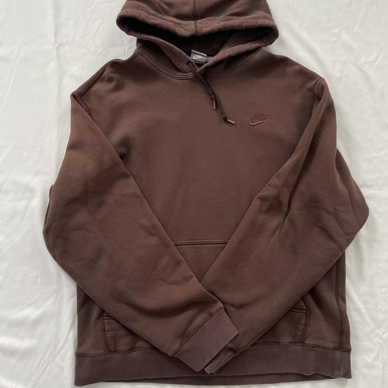 Late 2000’s Vintage Brown Nike Hoodie -size XL -no... - Depop