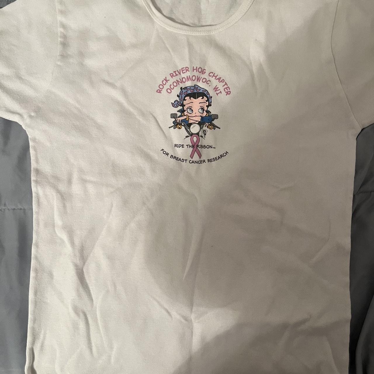 Betty Boop breast cancer shirt, size L - Depop