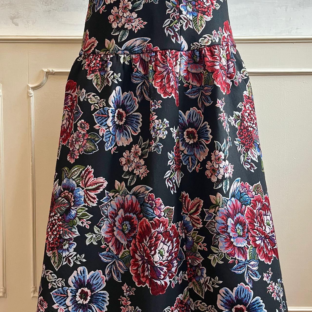 Black floral hotsell skirt zara