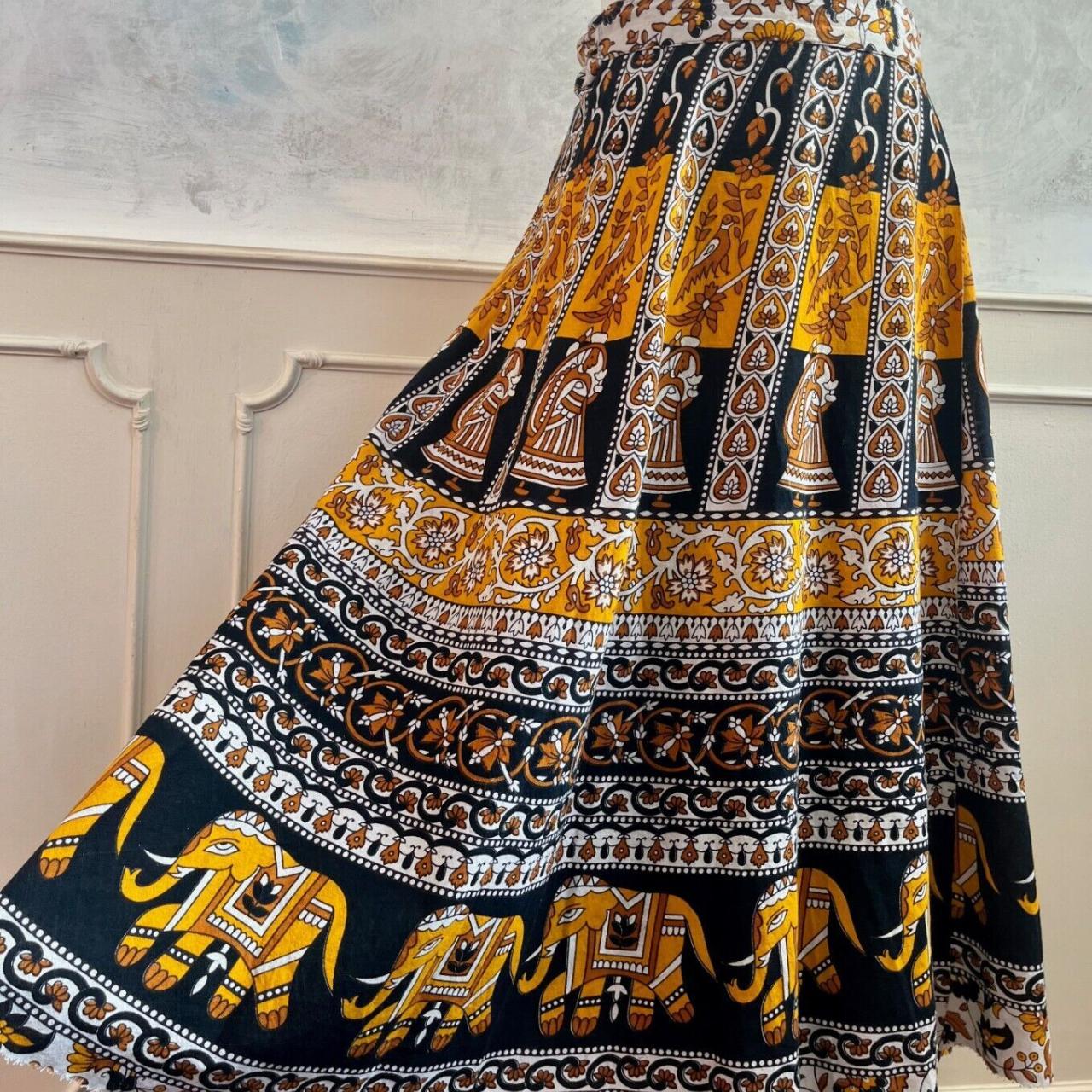 Black and gold outlet indian skirt