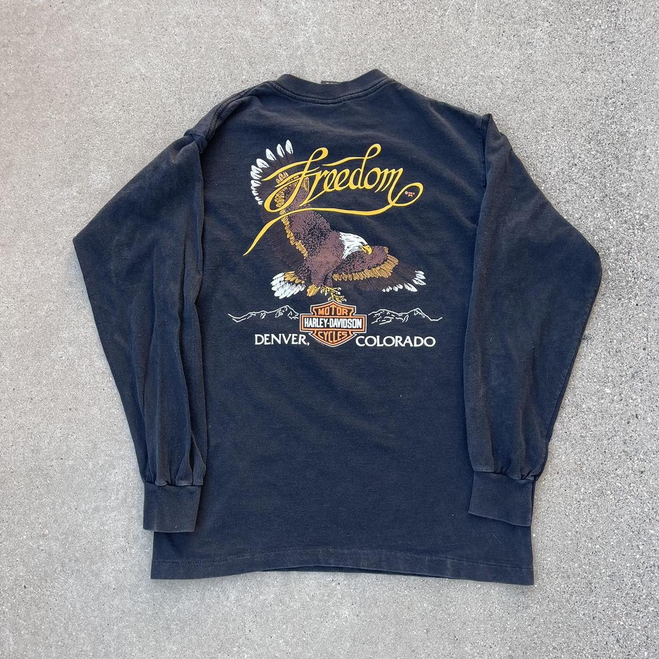 Harley Davidson Long Sleeve Shirt. 1995 Freedom... - Depop