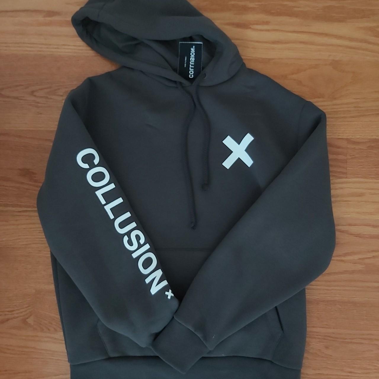 Collusion white hoodie hot sale