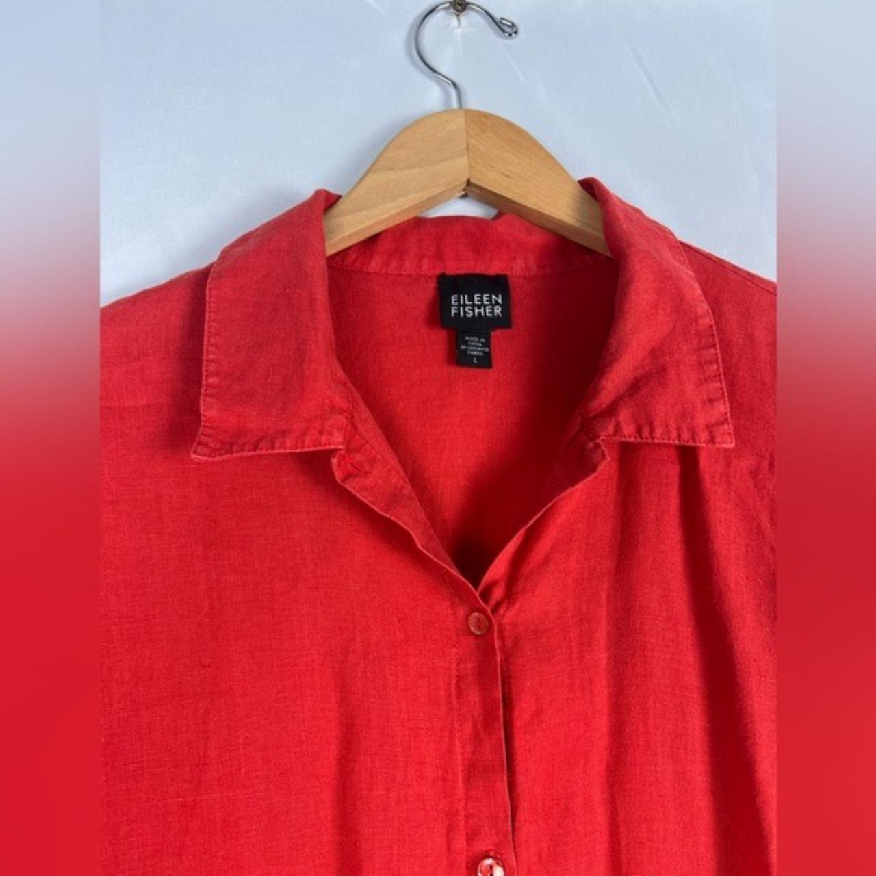 EILEEN FISHER Irish Linen Button-up Depop