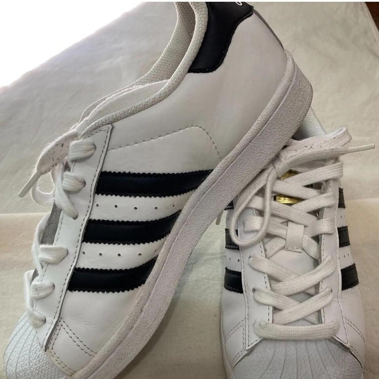 Adidas white Superstar Women's size 6 Men's sneakers... - Depop