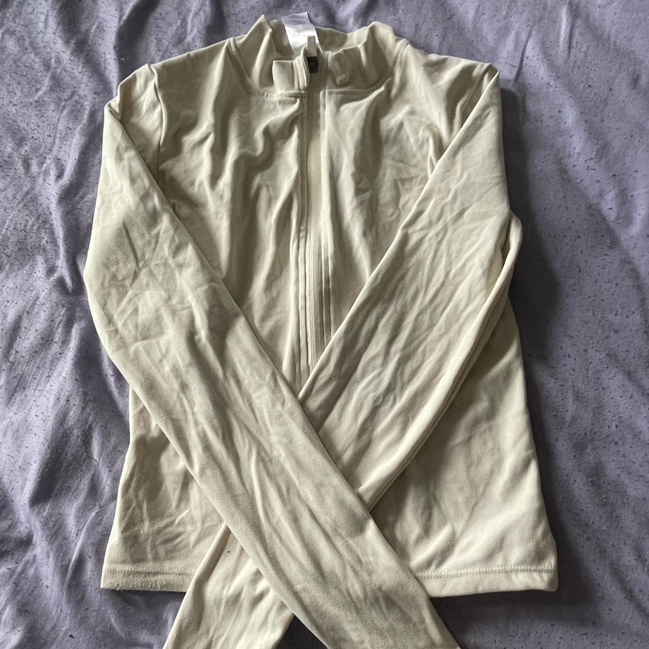 PLT Cream zip up sweatshirt #sweatshirt Depop - Main Image