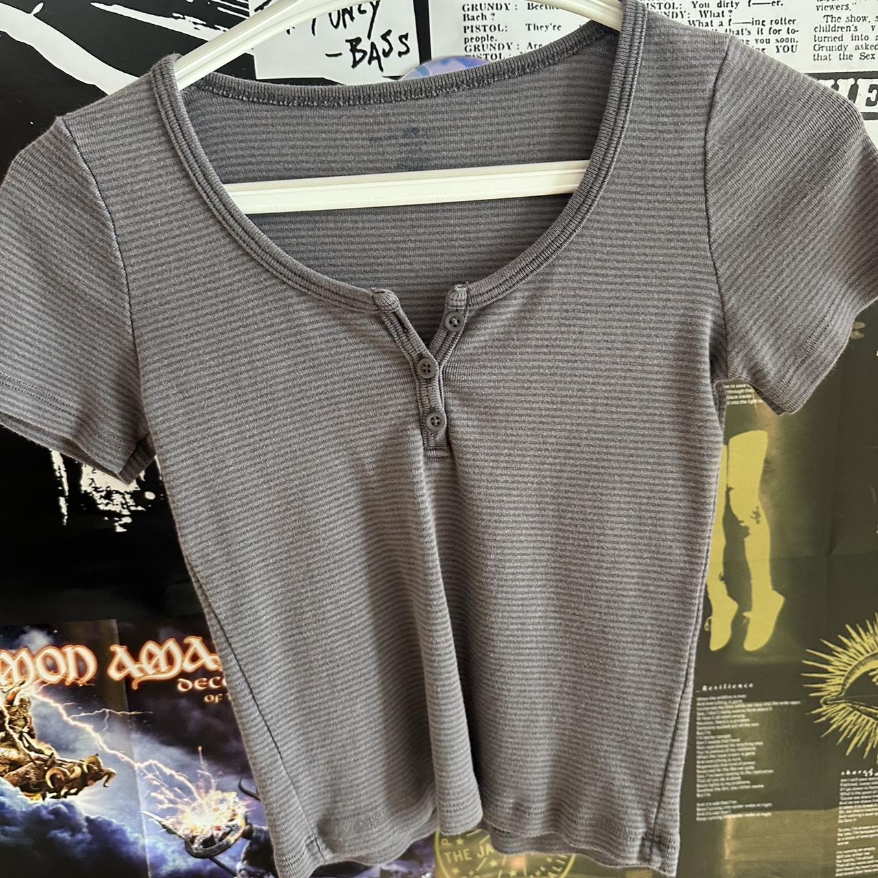 Brandy Button up tee I love the colours and it fits... Depop