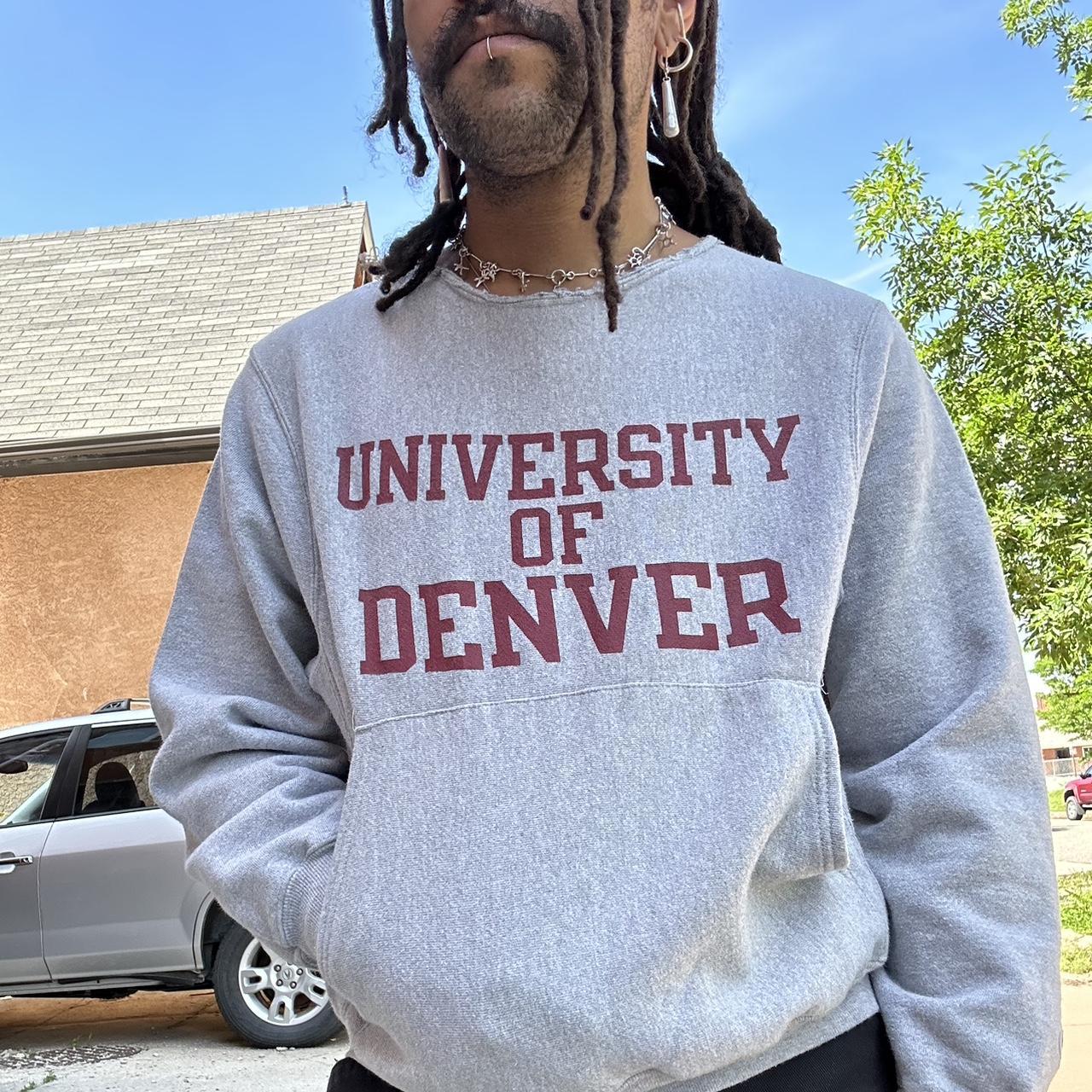 90s/00s denver university sweatshirt chopped... - Depop