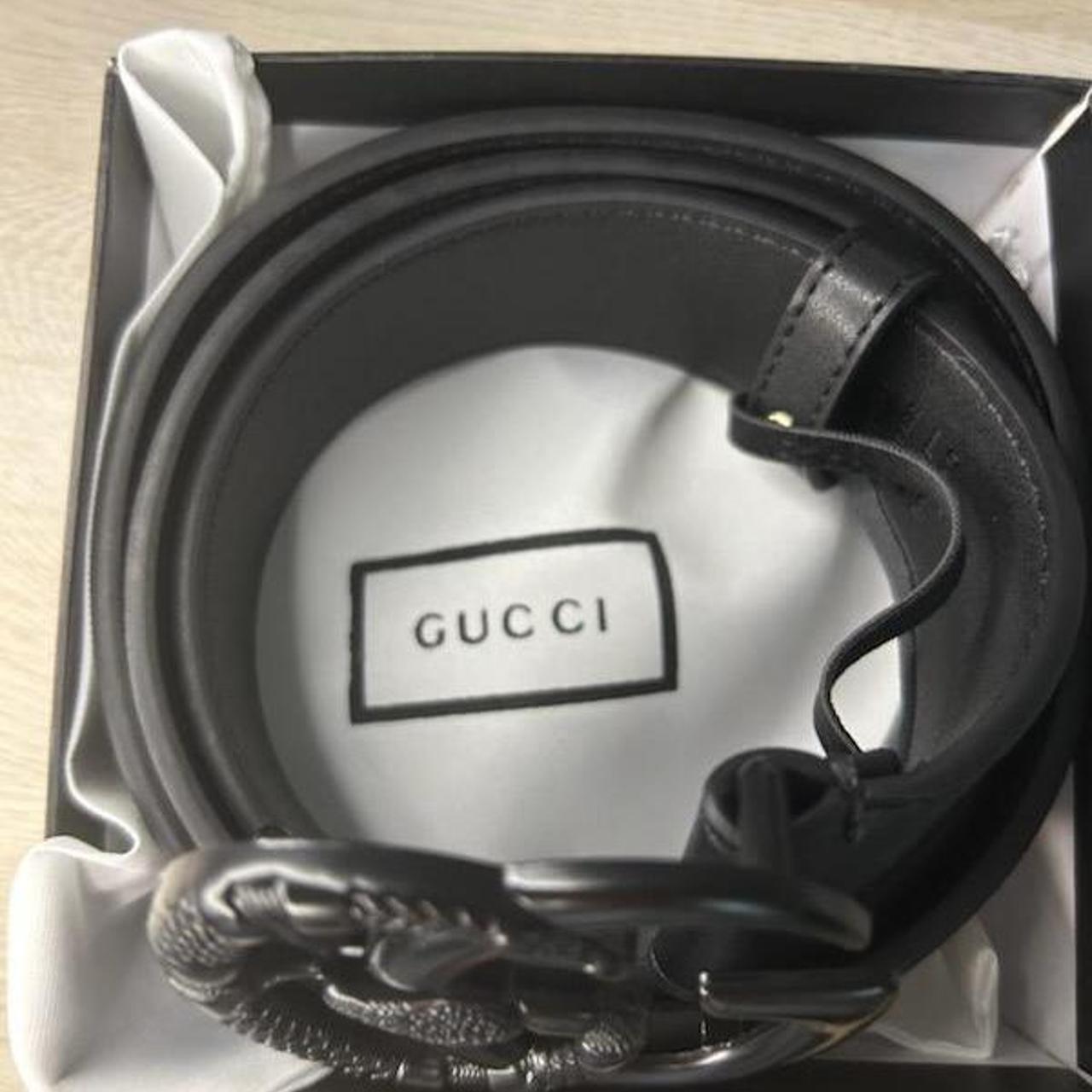 Gucci Men's Black and Silver Belt (5)
