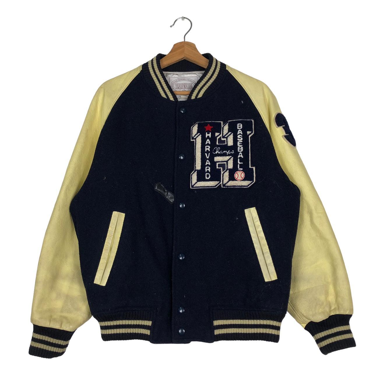 🔥 VINTAGE VARSITY JACKET LEATHER JUMPER HAVARD...