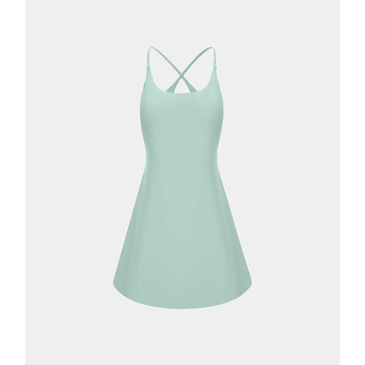 Everyday Cloudful™ Fabric Backless 2-in-1 Flare Workout Dress-Wannabe