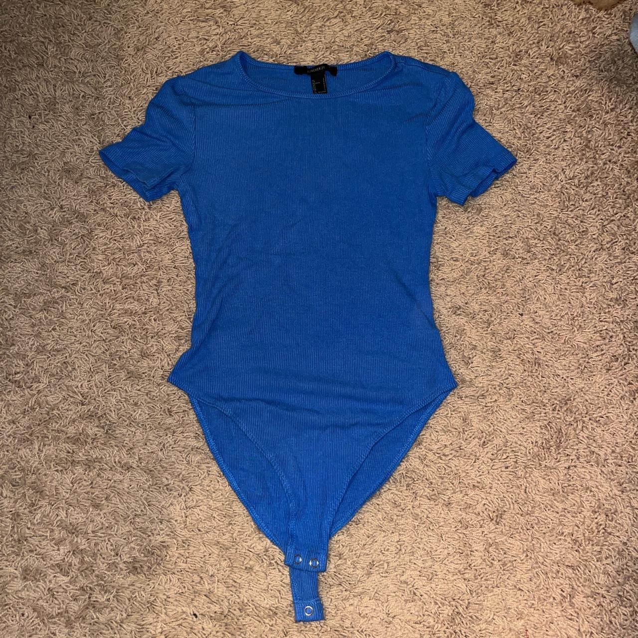 forever 21 blue bodysuit size: s $5 - Depop
