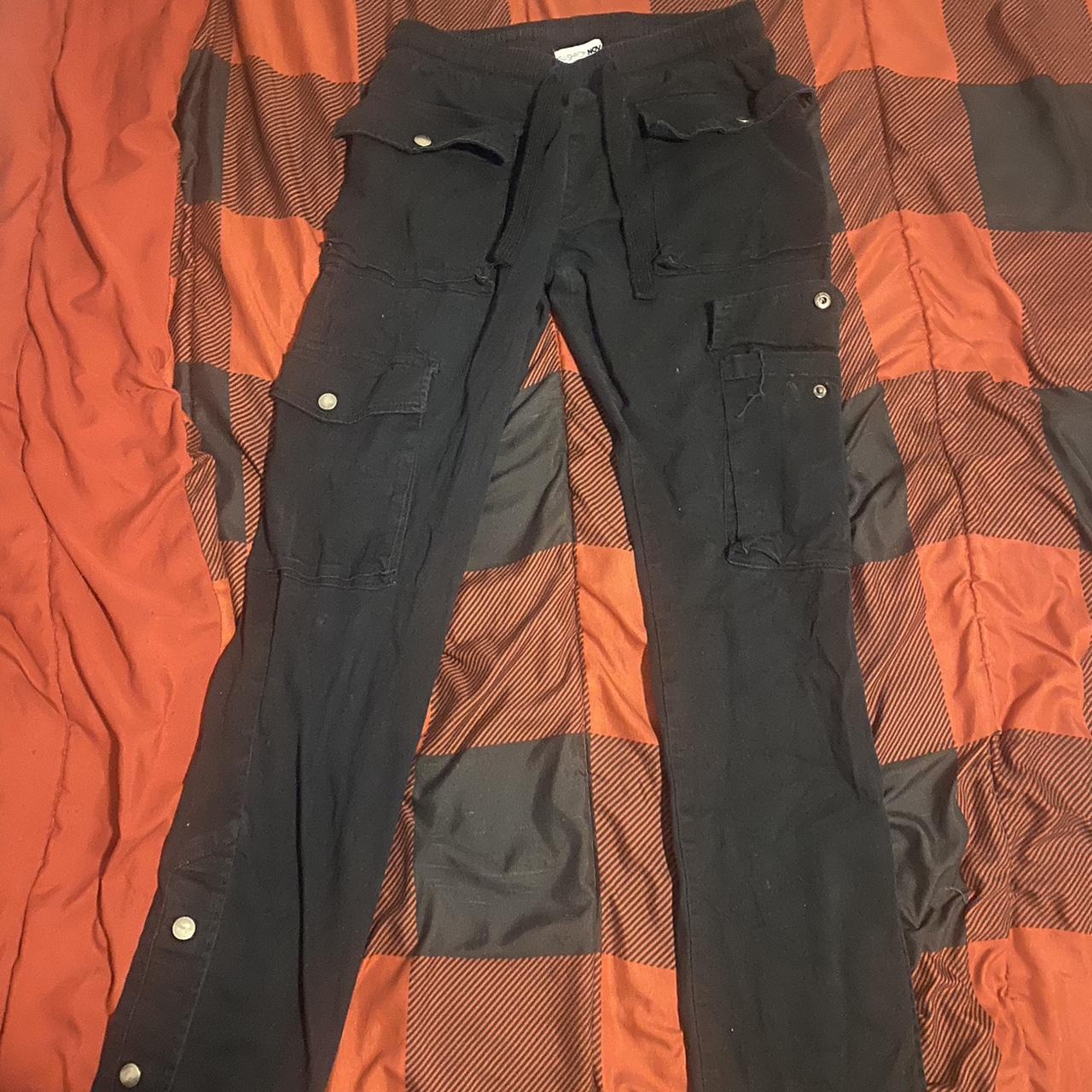 black-cargo-pants-depop