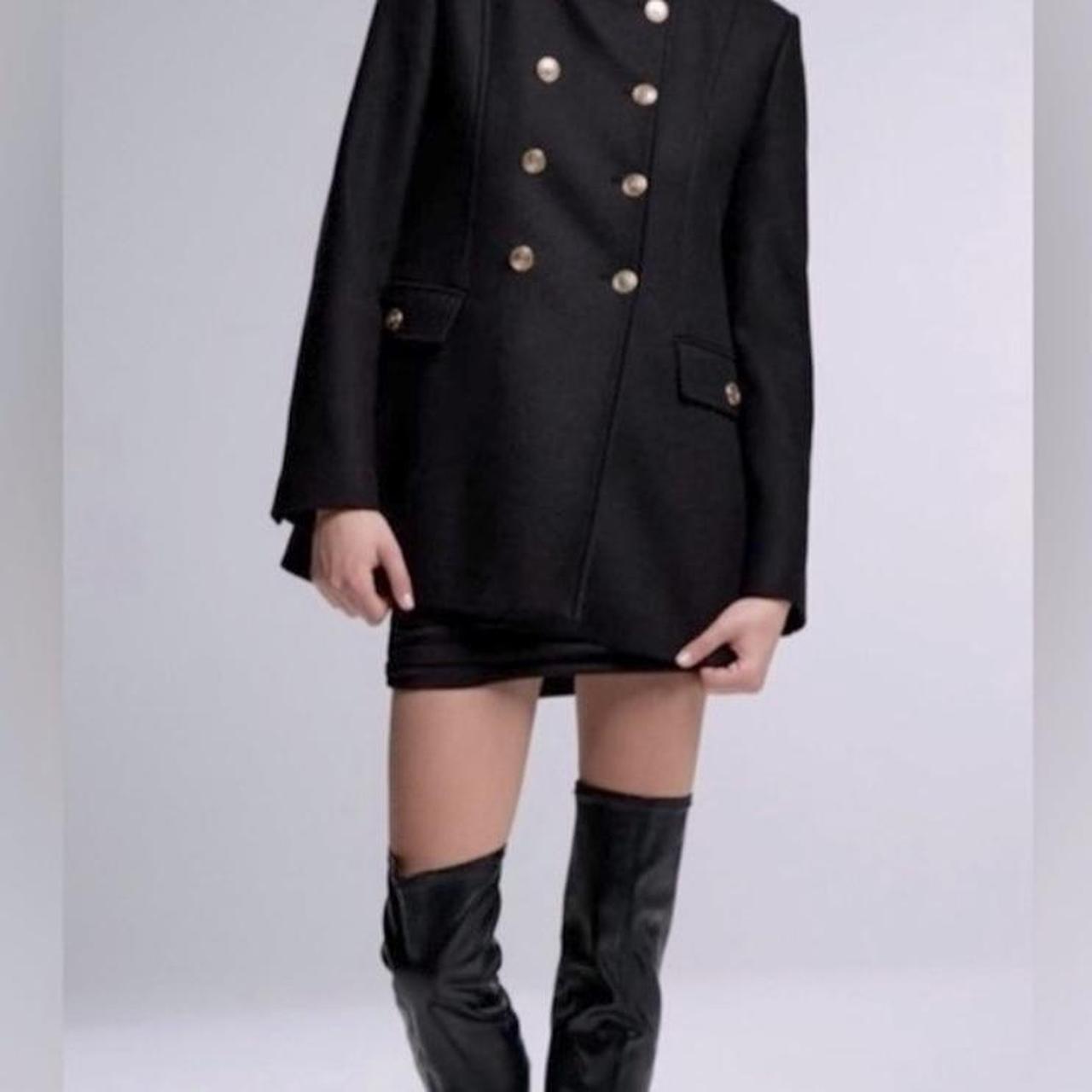 Military coat zara on sale