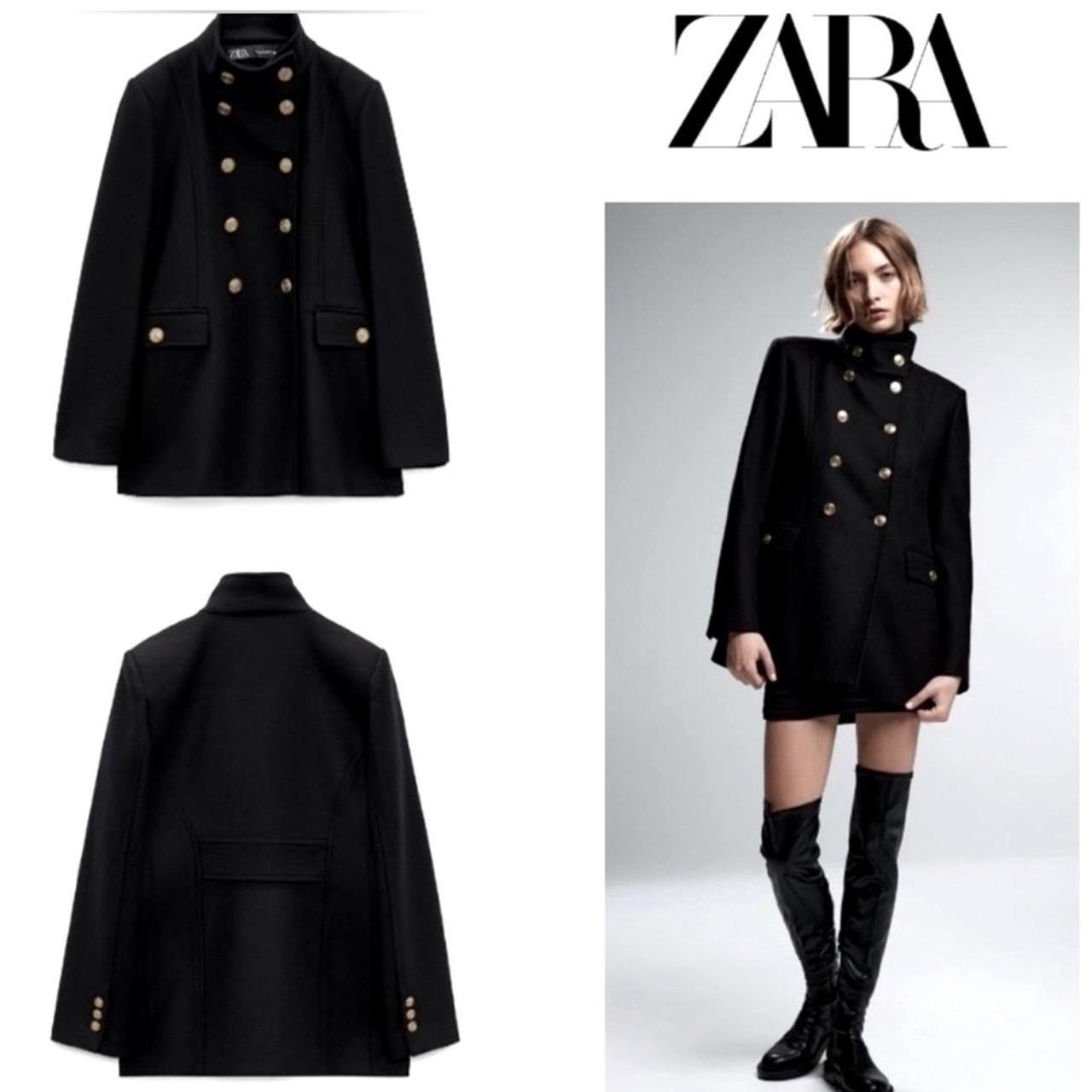 ZARA Military coat with high collar and long