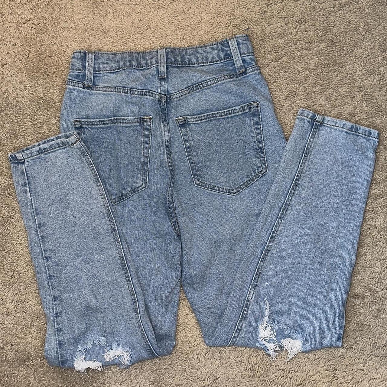 Wild Fable Mom Jean. Size Women’s 00, ripped detail... - Depop