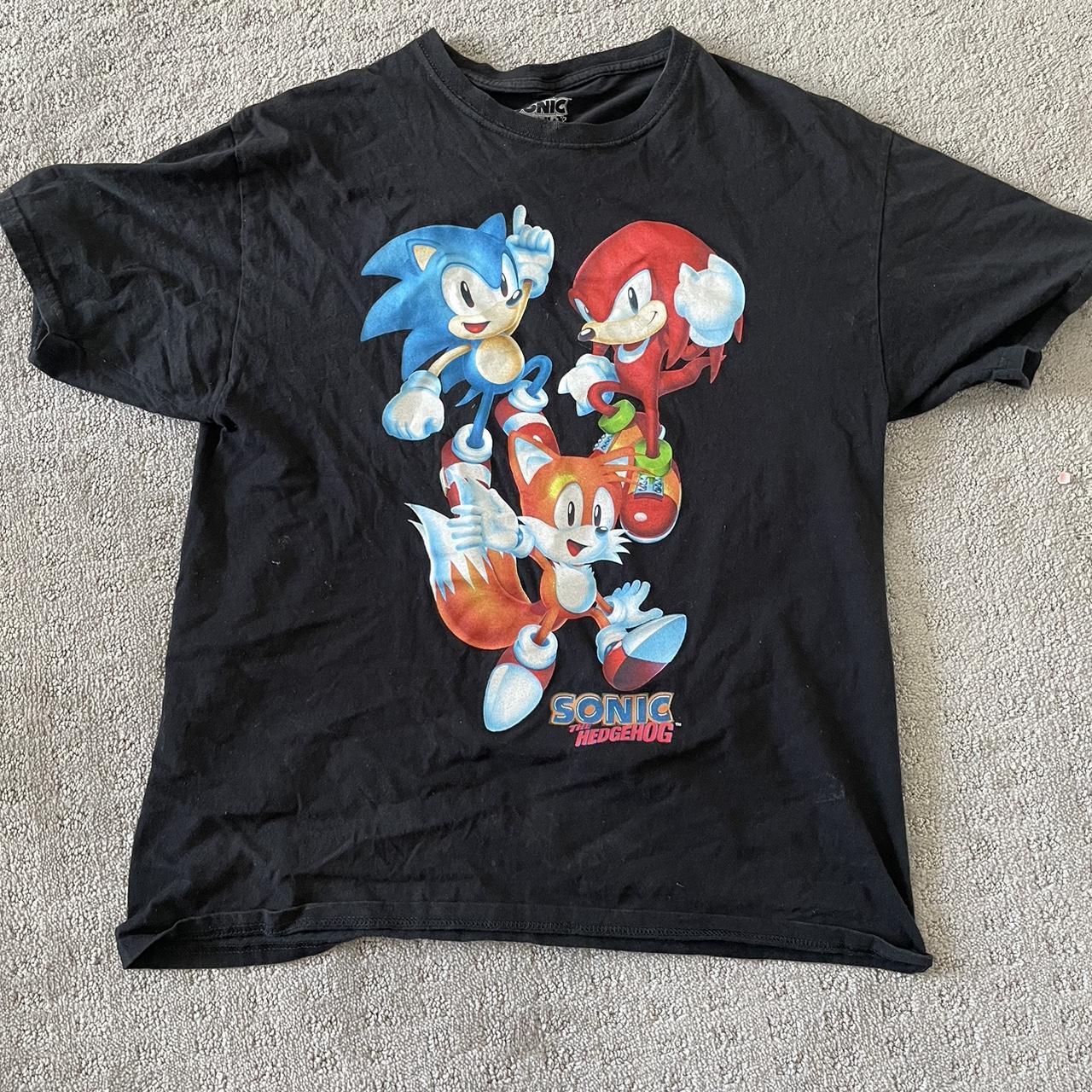 sonic mania hottopic oversized skater shirt large - Depop