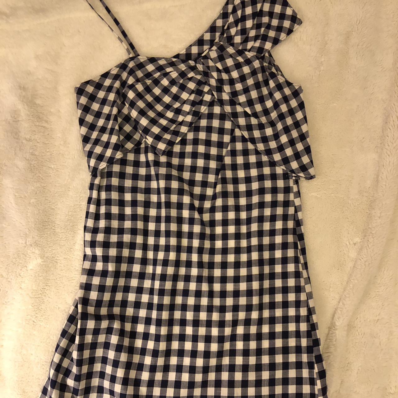 Express gingham dress w bow shoulder size 2 . Depop